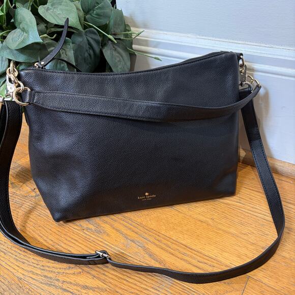 kate spade Handbags - Kate Spade Larchmont Avenue Alena pebbled leather shoulder bag Black